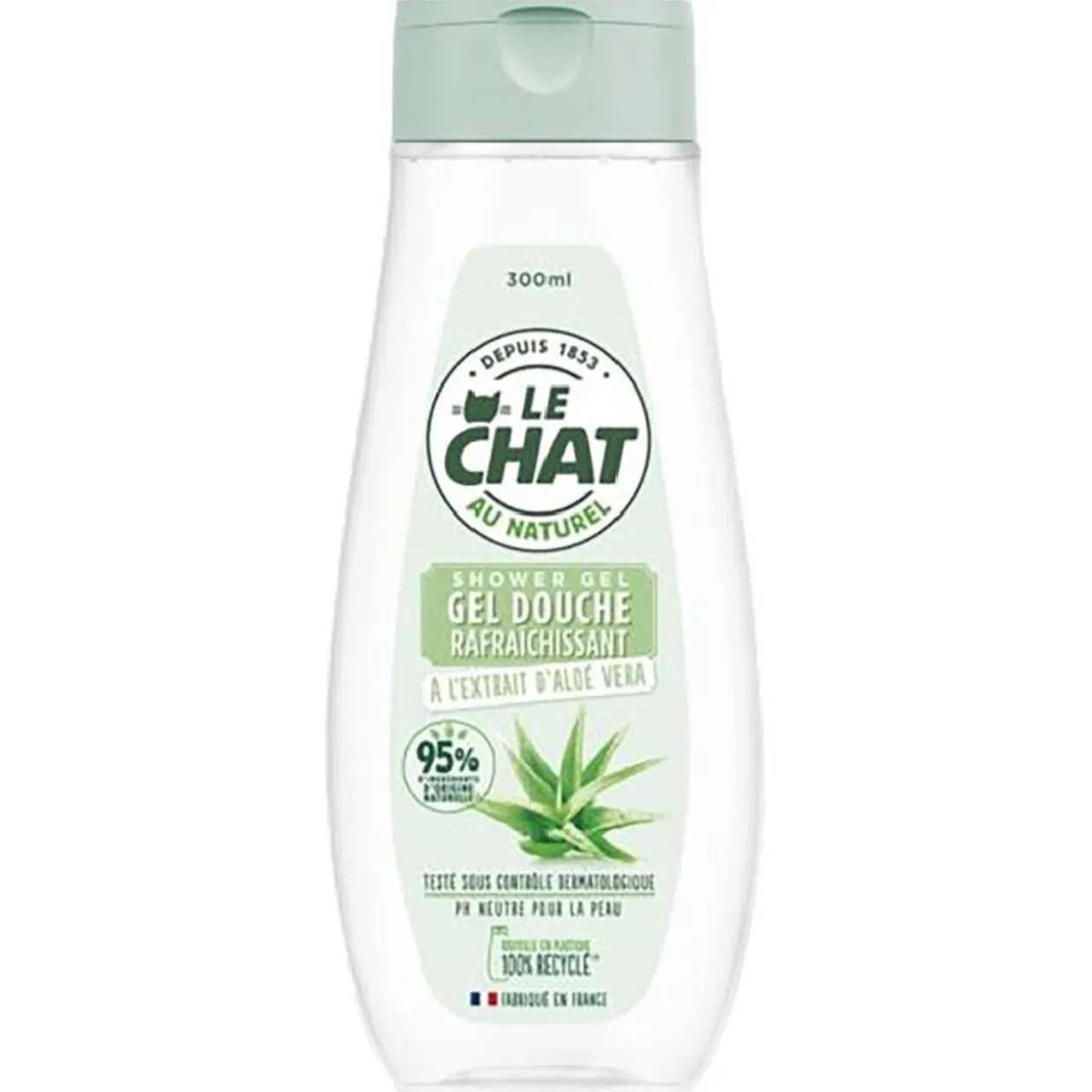 Gel douche rafraîchissant Le Chat Naturel à l’Extrait d’aloe vera 300 ml