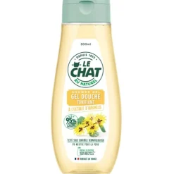 Gel douche tonifiant Le Chat Naturel à l'extrait d'hamamélis 300 ml