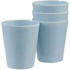 Gobelet bleu en bambou x 4