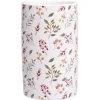 Gobelet céramique motif floral blanc et rose Ø6xH10,5cm