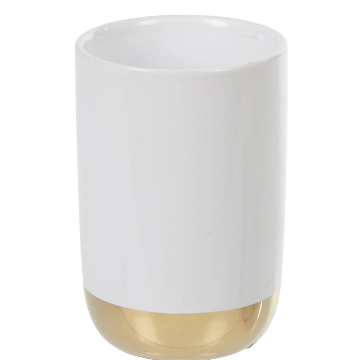 Gobelet de savon céramique blanc cuivre