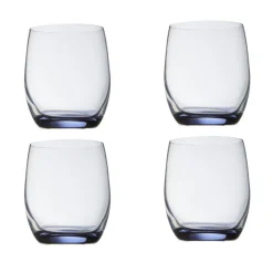 Gobelet en cristallin transparent fond bleu30 cl x4