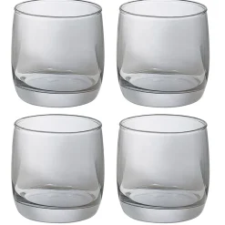Gobelet en verre argenté x4