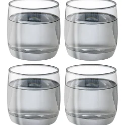 Gobelet en verre argenté x4