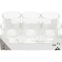 Gobelet en verre motif cercle 25 cl x6