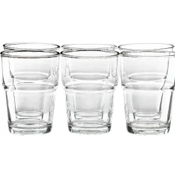 Gobelet en verre transparent empilable x 6