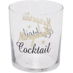 Gobelet en verre transparent avec inscription 34,5 cl x3