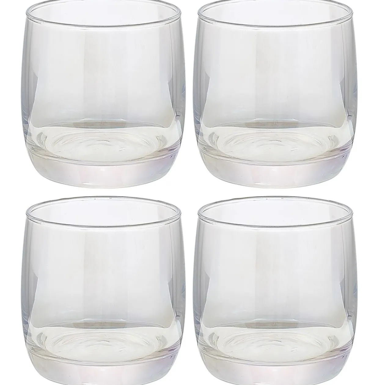 Gobelet en verre transparent irisé x4
