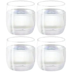 Gobelet en verre transparent irisé x4