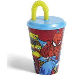 Gobelet enfant avec paille Spiderman Ø9xH16,3cm