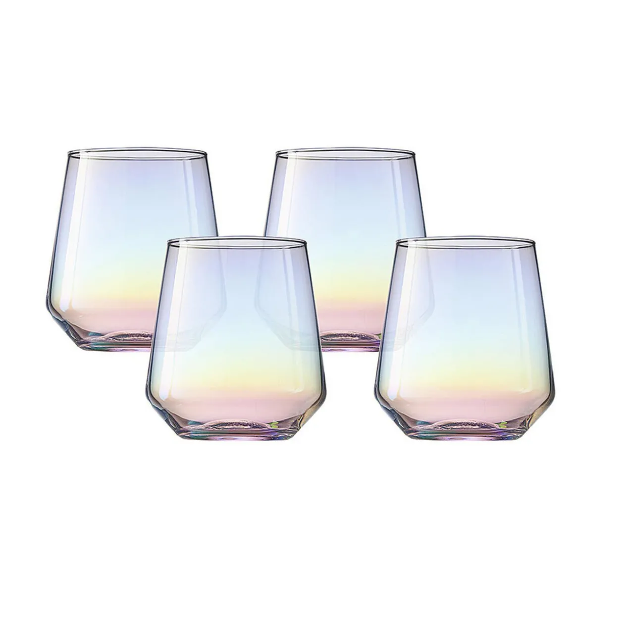 Gobelet iridescent en verre 49 cl x4
