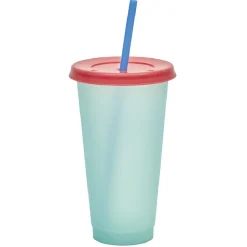 Gobelet paille plastique