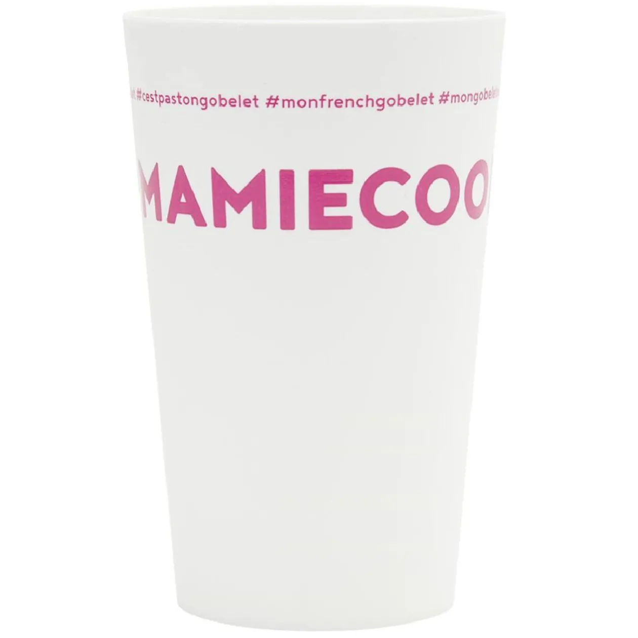 Gobelet plastique inscription #MAMIECOOL 33cl