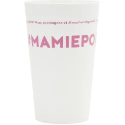 Gobelet plastique inscription #MAMIEPOULE 33cl