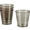 Gobelet plastique noir transparent x4