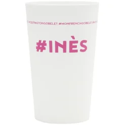 Gobelet plastique prénom #INES 33cl