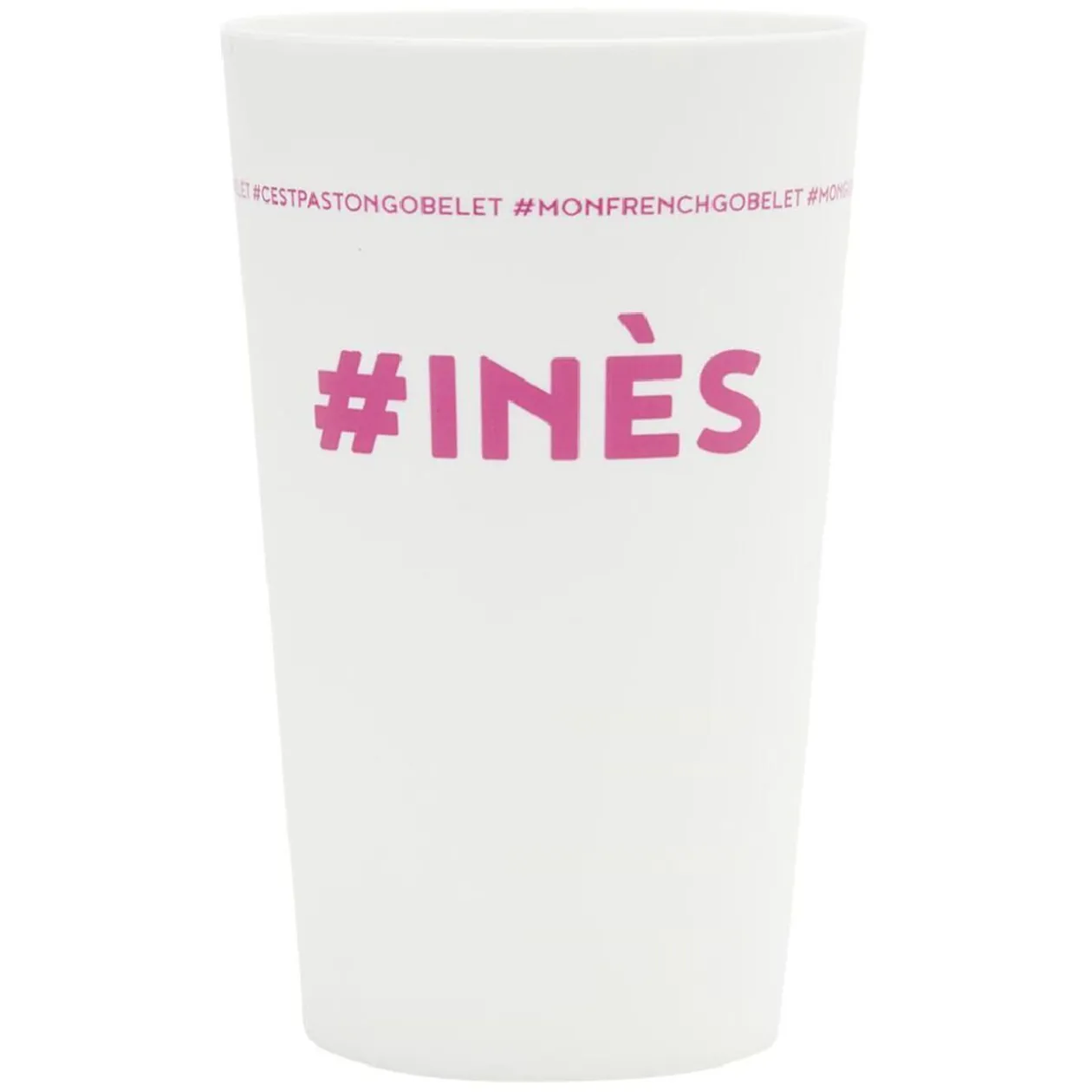 Gobelet plastique prénom #INES 33cl