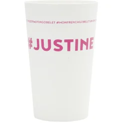 Gobelet plastique prénom #JUSTINE 33cl