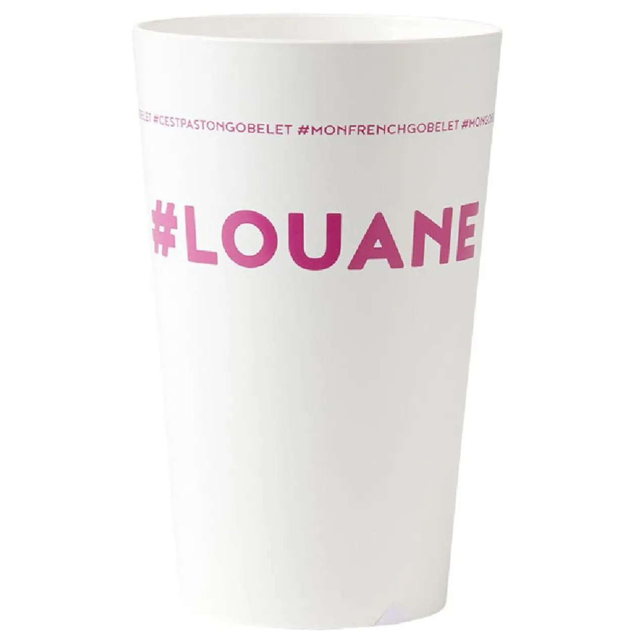 Gobelet plastique prénom #LOUANE 33cl