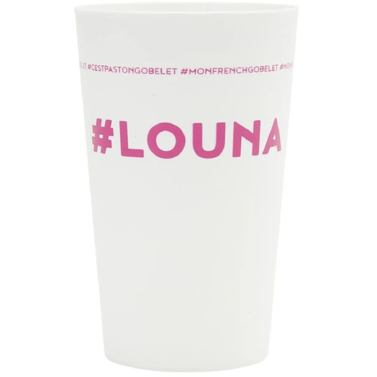 Gobelet plastique prénom #LOUNA 33cl