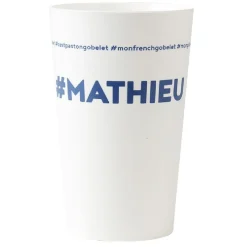 Gobelet plastique prénom #MATHIEU 33cl
