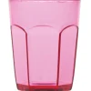 Gobelet plastique rigide rose transparent x6