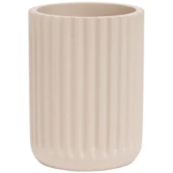 Gobelet plastique rose effet rainuré Ø7,5xH10cm