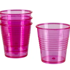 Gobelet plastique violet transparent x4