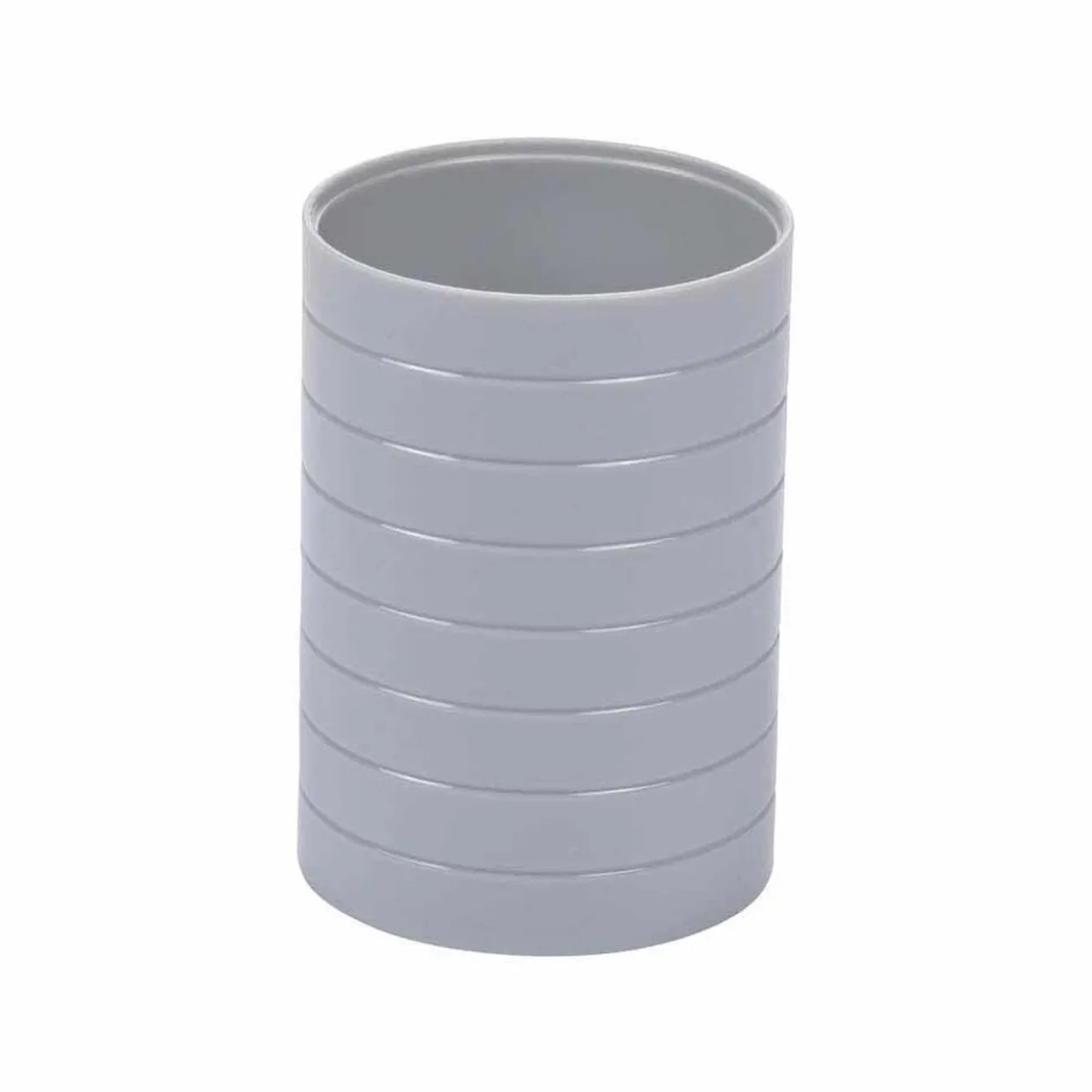 Gobelet porte brosse à dents urban design strie gris