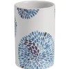 Gobelet salle de bain blanc design cyclade bleu