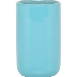 Gobelet salle de bain céramique bleu lagon