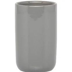 Gobelet salle de bain céramique gris