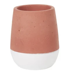 Gobelet salle de bain effet béton brique blanc