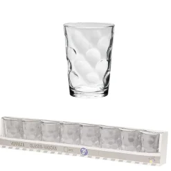 Gobelet verre motif embossé transparent 20 cl x8