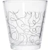 Gobelet verre motif line art 25cl - x3