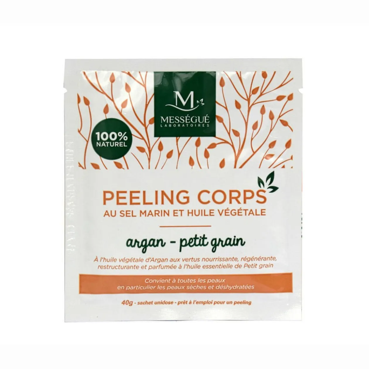 Gommage pour le corps sel marin argan et petit grain