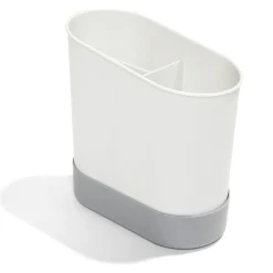 Égouttoir à couverts plastique gris 17,3x17,3xH9,2cm