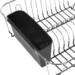 Égouttoir à vaisselle gris et noir