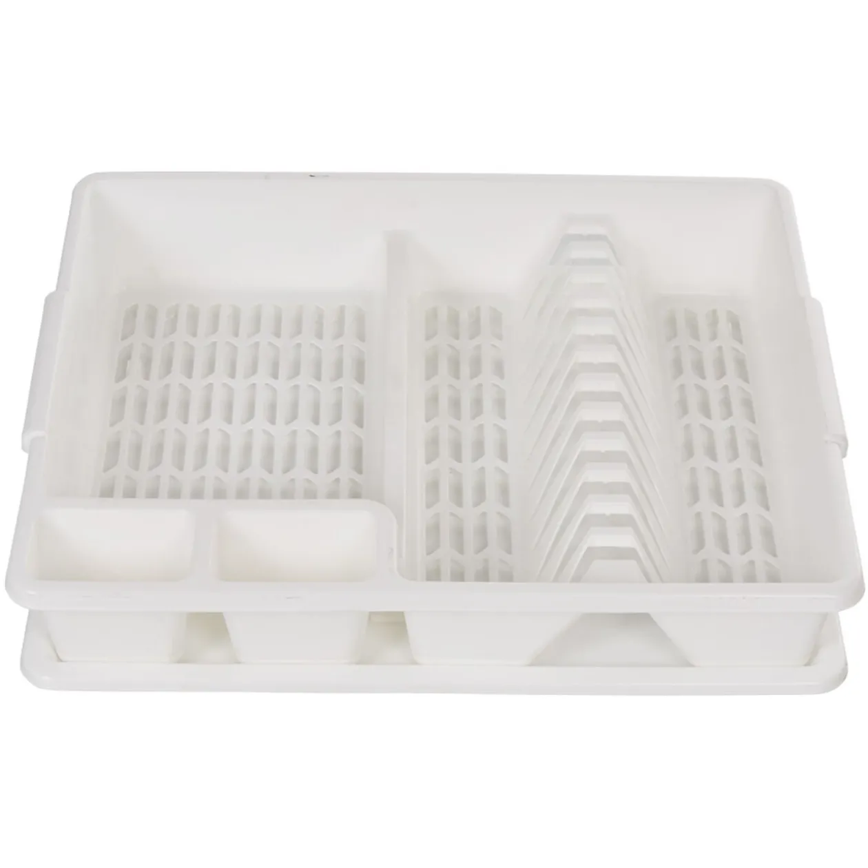 Égouttoir avec plateau blanc