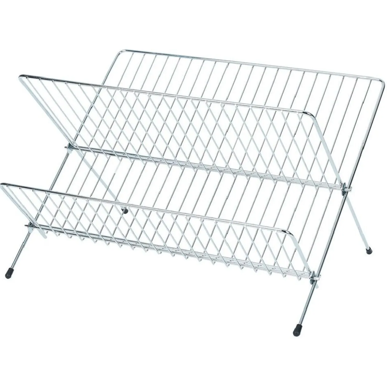 Égouttoir pliable en métal gris 36x31xH22cm