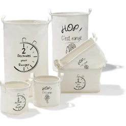 Grande panière en tissus forme tube