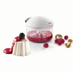 Hachoir manuel multiusage transparent couvercle blanc 500 ml