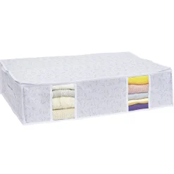 Housse de rangement dessous de lit Blanc - L65 x l45 x H15,5 cm