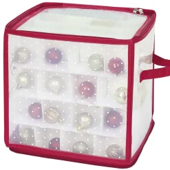 Housse de rangement pour boules de Noël 64 emplacements