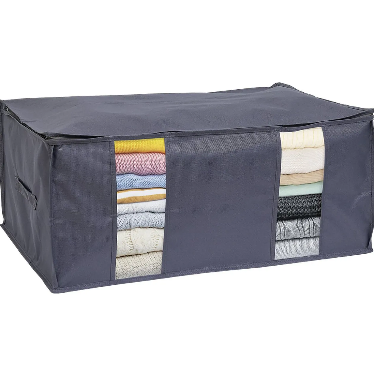 Housse de rangement pour vêtements Gris - L65 x l45 x H27 cm