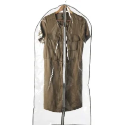 Housse pour vêtements transparent bord gris x3