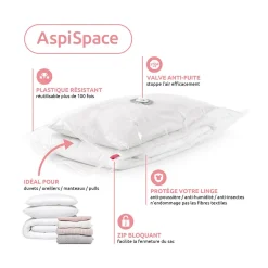 Housse sous vide compactor transparente x5