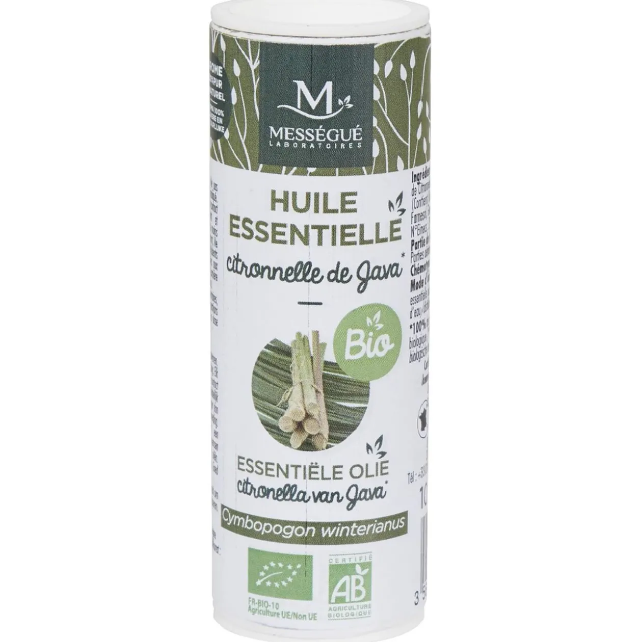 Huile essentielle citronnelle bio 10ML Messegué