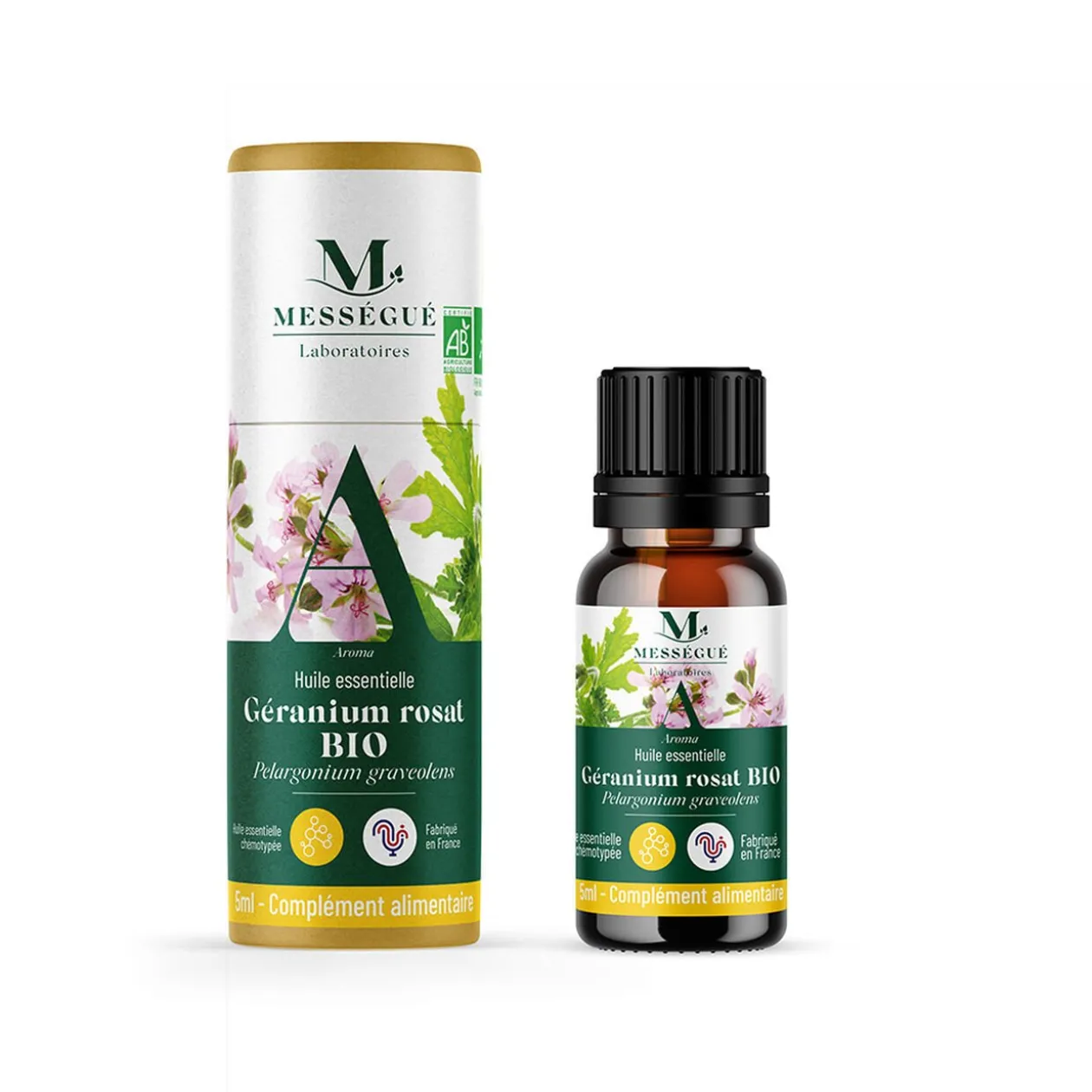 Huile essentielle Mességué géranium rosat bio 5ml