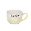 Jumbo porcelaine jaune avec inscription "Sunshine of my Life" 47 cl